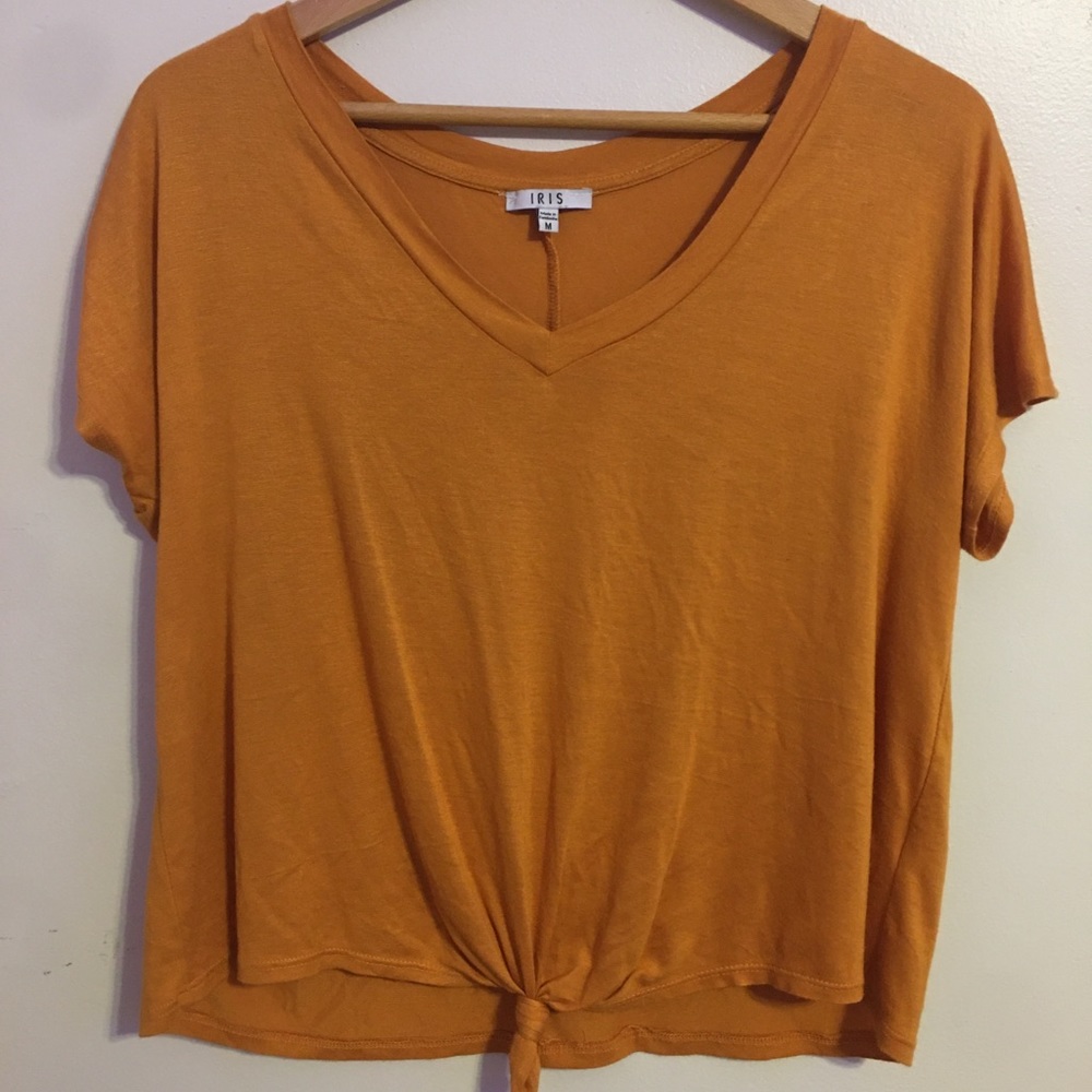 Yellow loose shirt